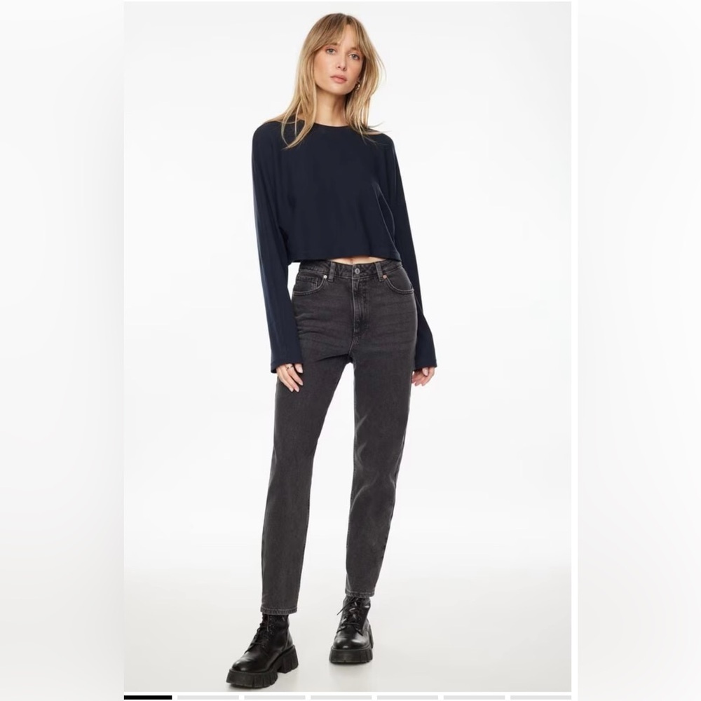 Dynamite Claudia Mom Black Denim Jeans Sz 000 or 23